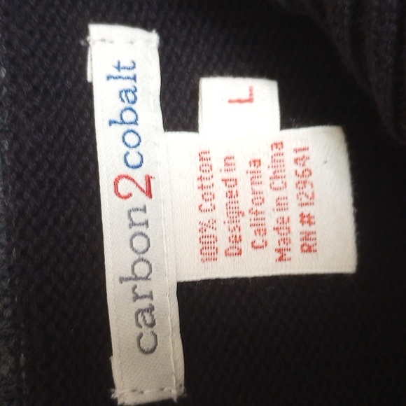 Carbon 2 Cobalt Men's Polo Sweater Long Sleeve Size L - Picture 5 of 6